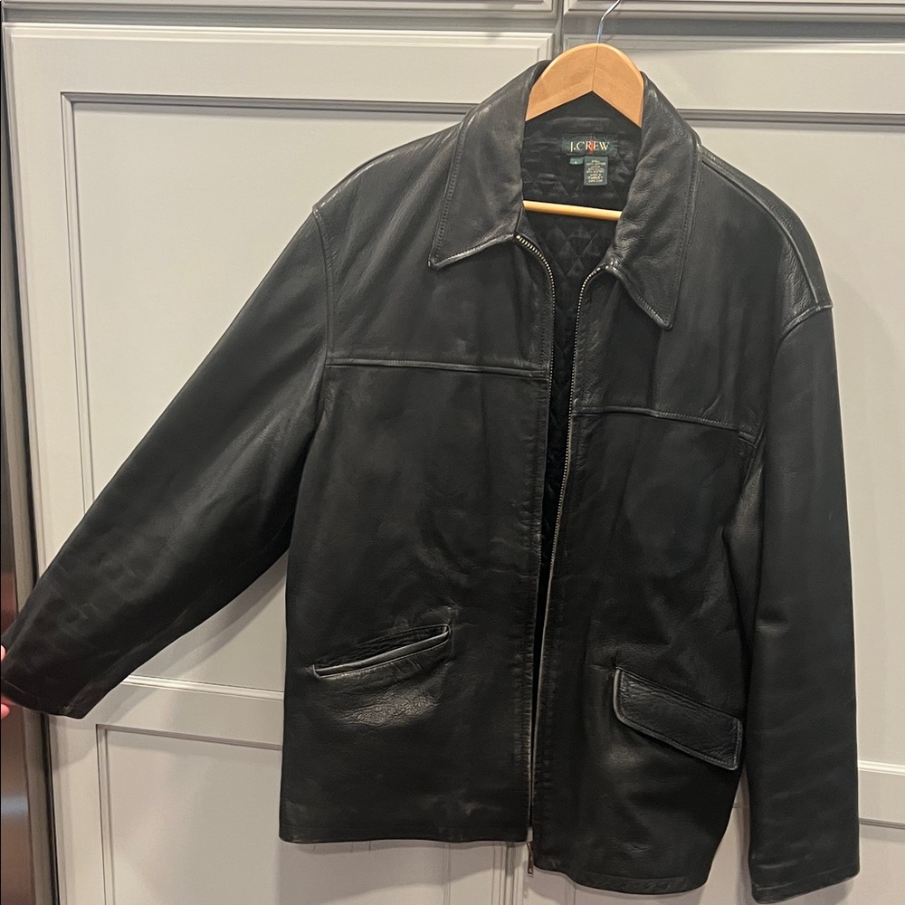 J. Crew Men's Black Leather Jacket